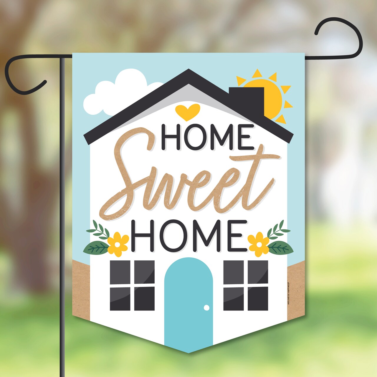 Big Dot of Happiness Welcome Home Housewarming - Outdoor Home Decorations - Double-Sided New Sweet Home Garden Flag - 12 x 15.25 inches